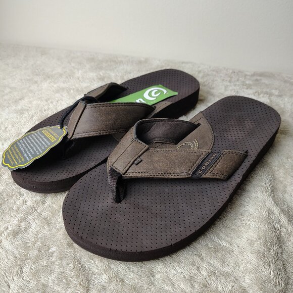 COBIAN Sandals ARV2 Men 8 Brown Comfort Flip Flop Outdoor Beach Summer Footwear main image 4
